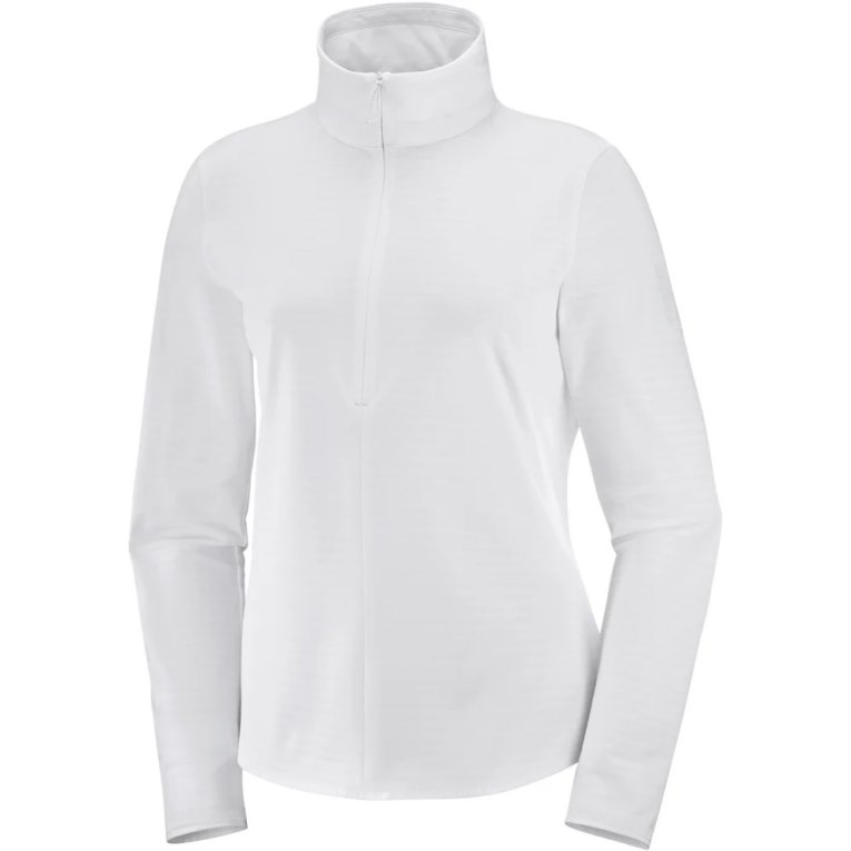 Casaco Salomon Essential Lightwarm Half Zip Feminino Branco | PT I97846